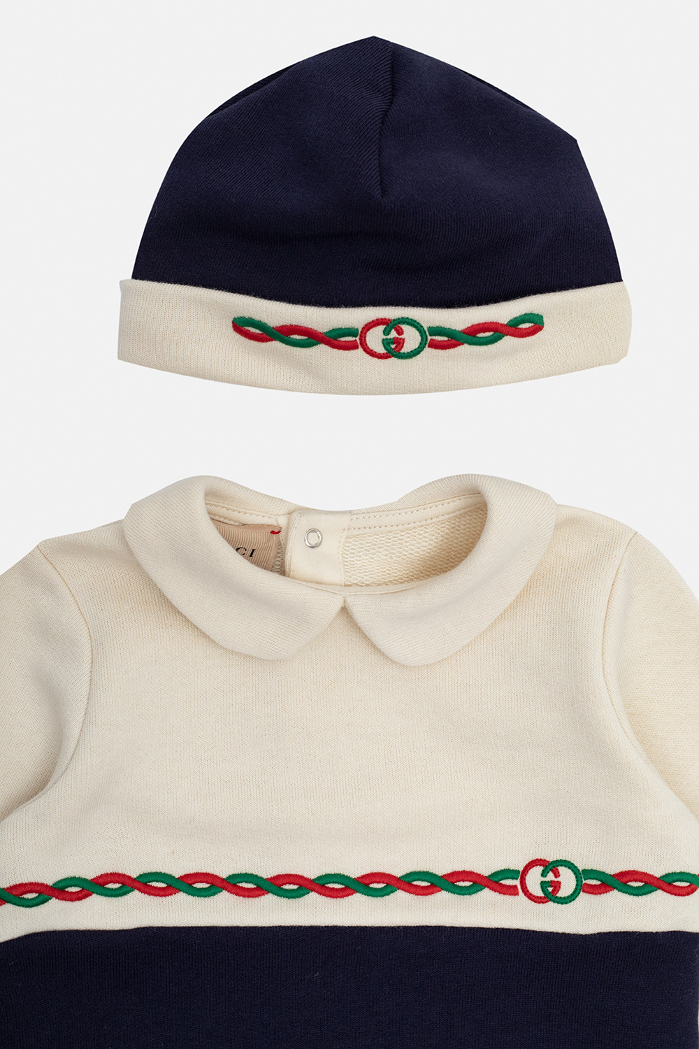 Navy blue Baby kit: babygrow & beanie Gucci Kids - Vitkac Canada